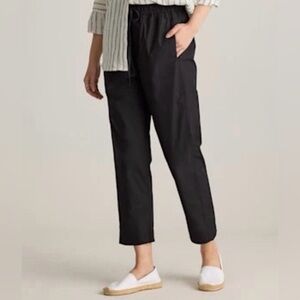 NWT Quince Drawstring 100% Organic Cotton Poplin Pull-On Pants sz XL